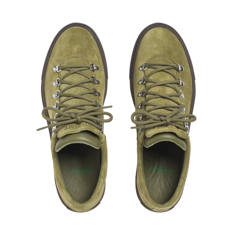 Marostica Low Green Moss Suede M